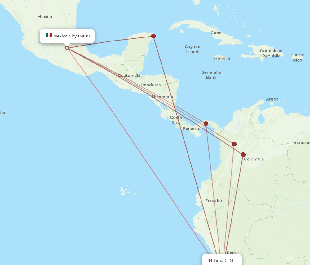 LIM-MEX flight routes