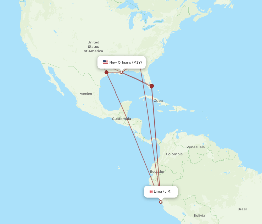 LIM-MSY flight routes