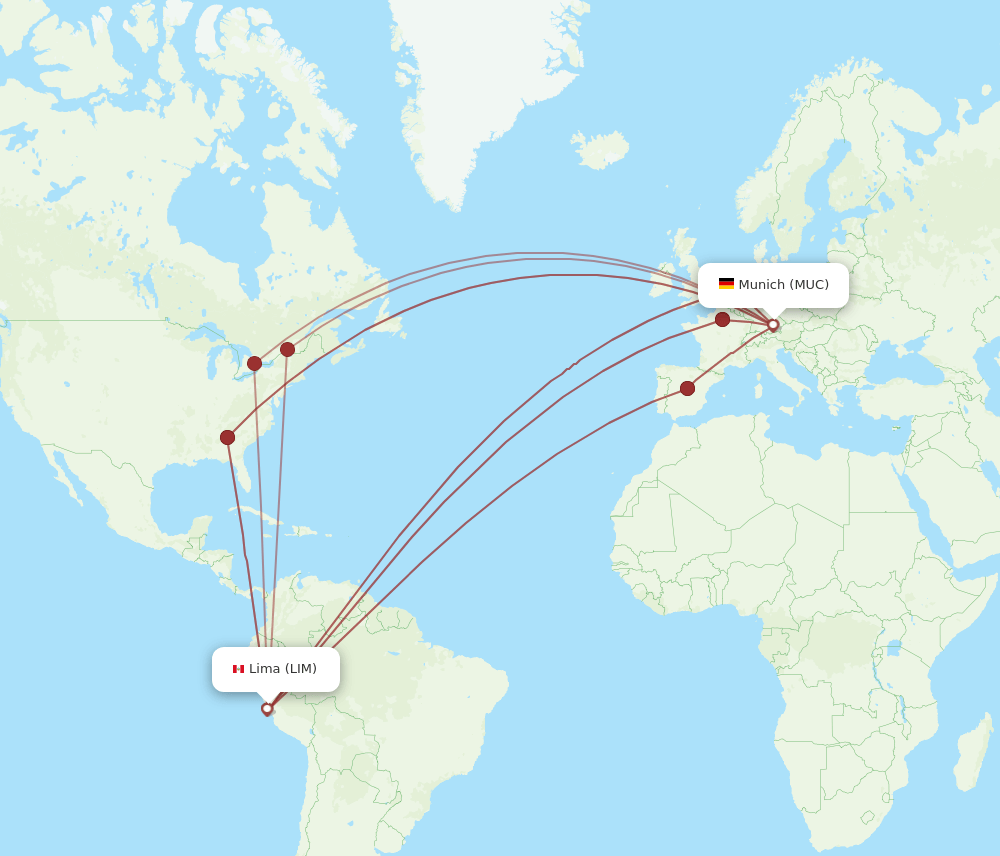 LIM-MUC flight routes