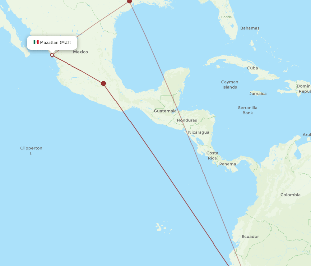 LIM to MZT flights and routes map