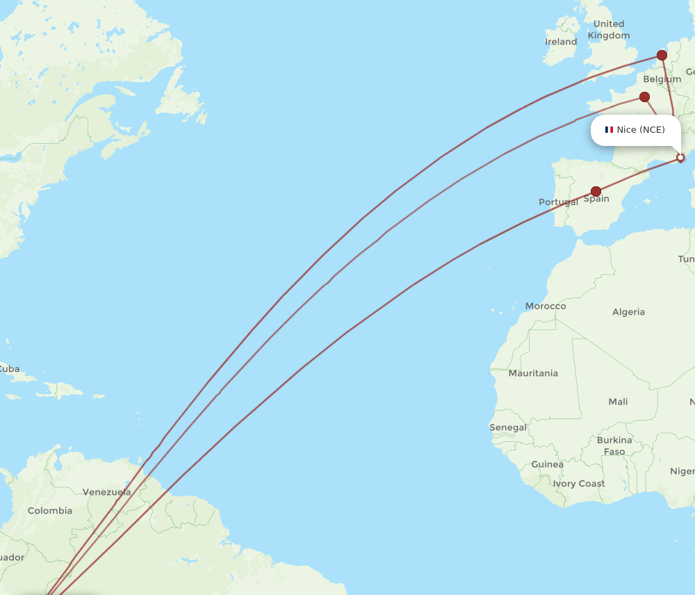 LIM-NCE flight routes