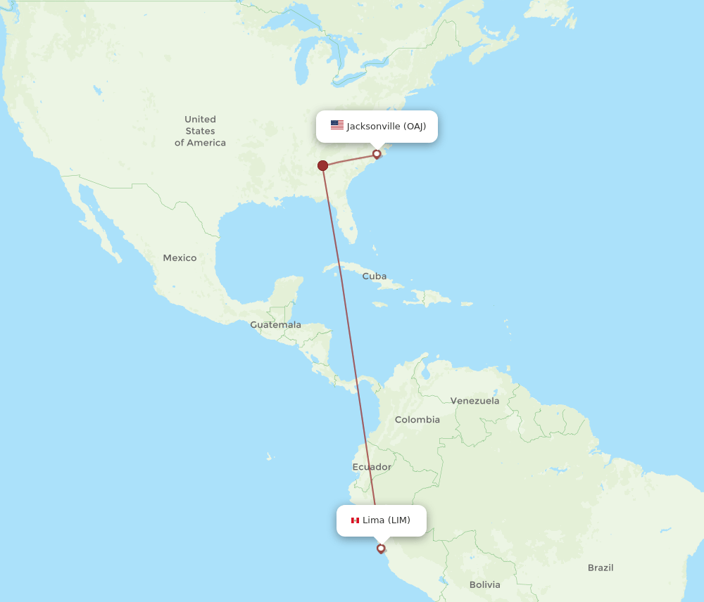 LIM-OAJ flight routes
