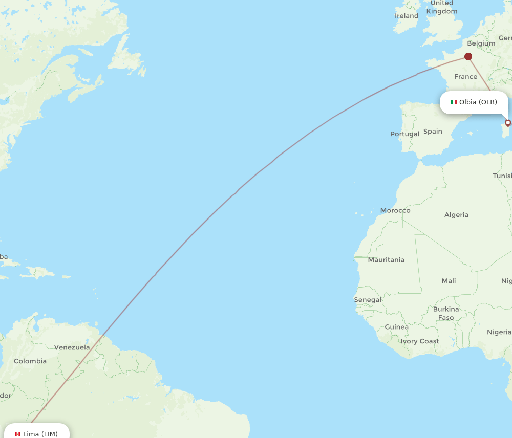 LIM-OLB flight routes