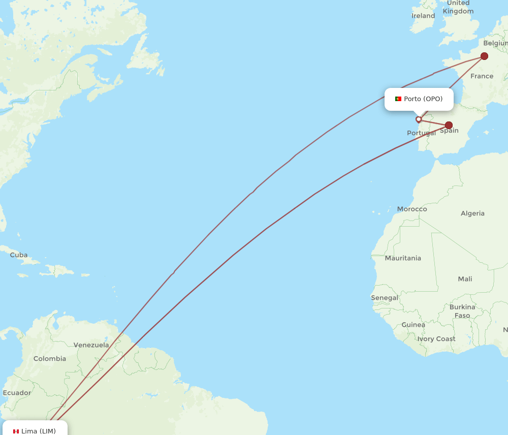 LIM-OPO flight routes