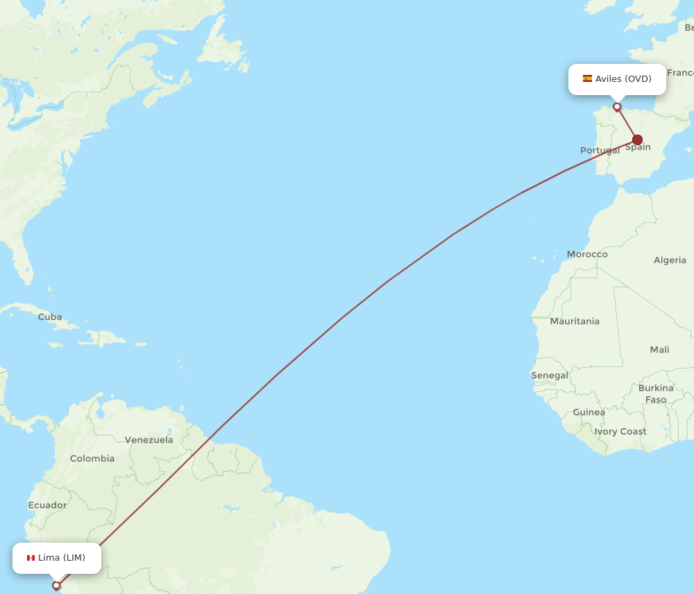 LIM-OVD flight routes