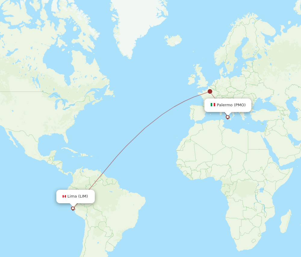 LIM-PMO flight routes