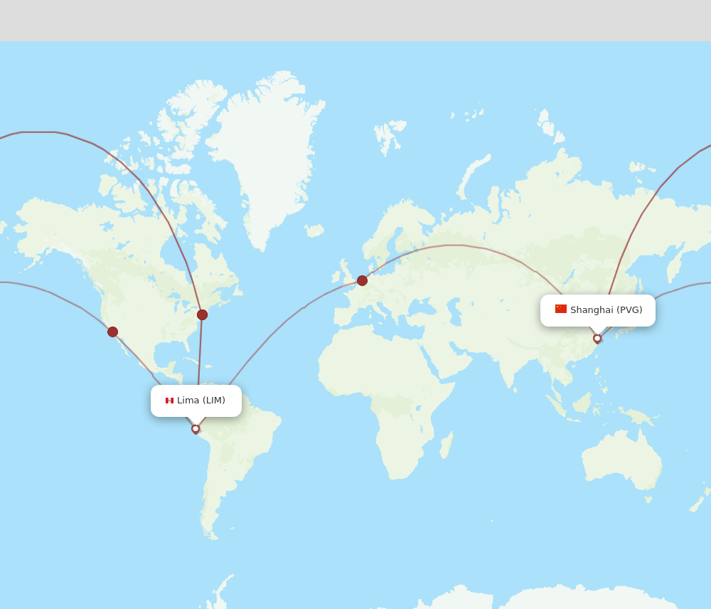 LIM-PVG flight routes