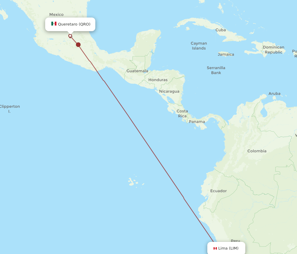 LIM to QRO flights and routes map