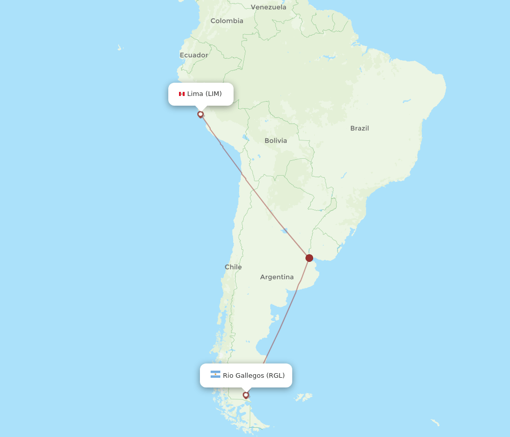 LIM-RGL flight routes