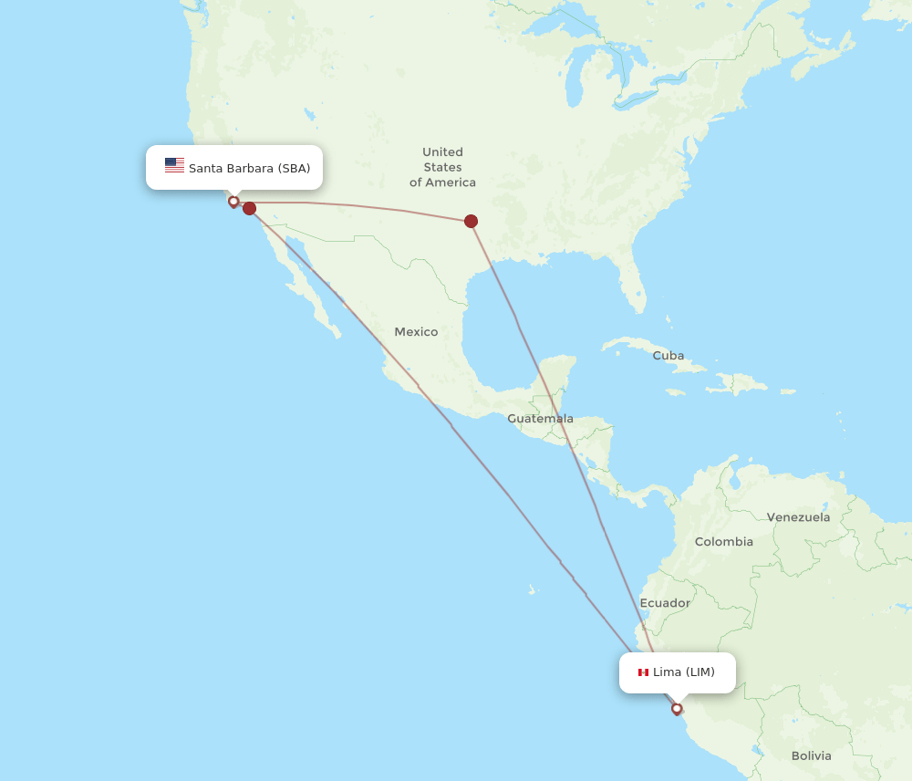 LIM-SBA flight routes