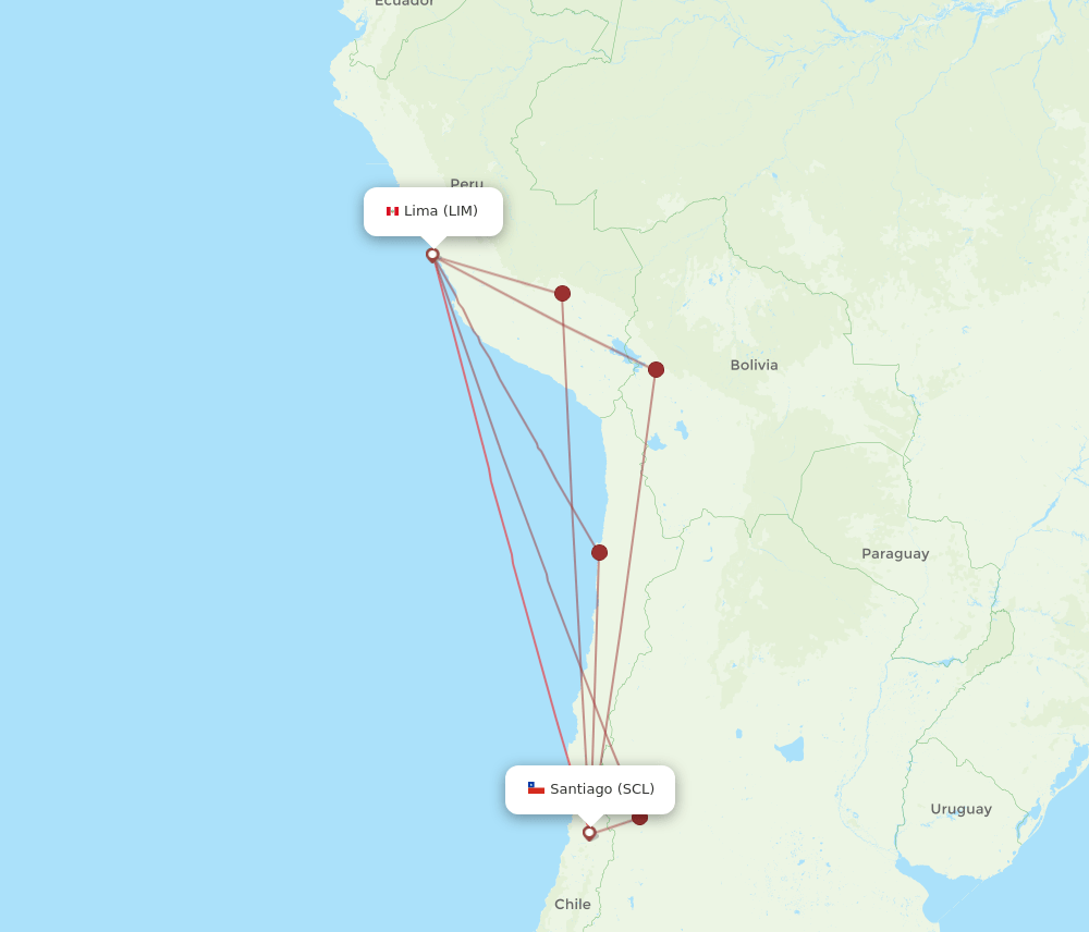 LIM-SCL flight routes
