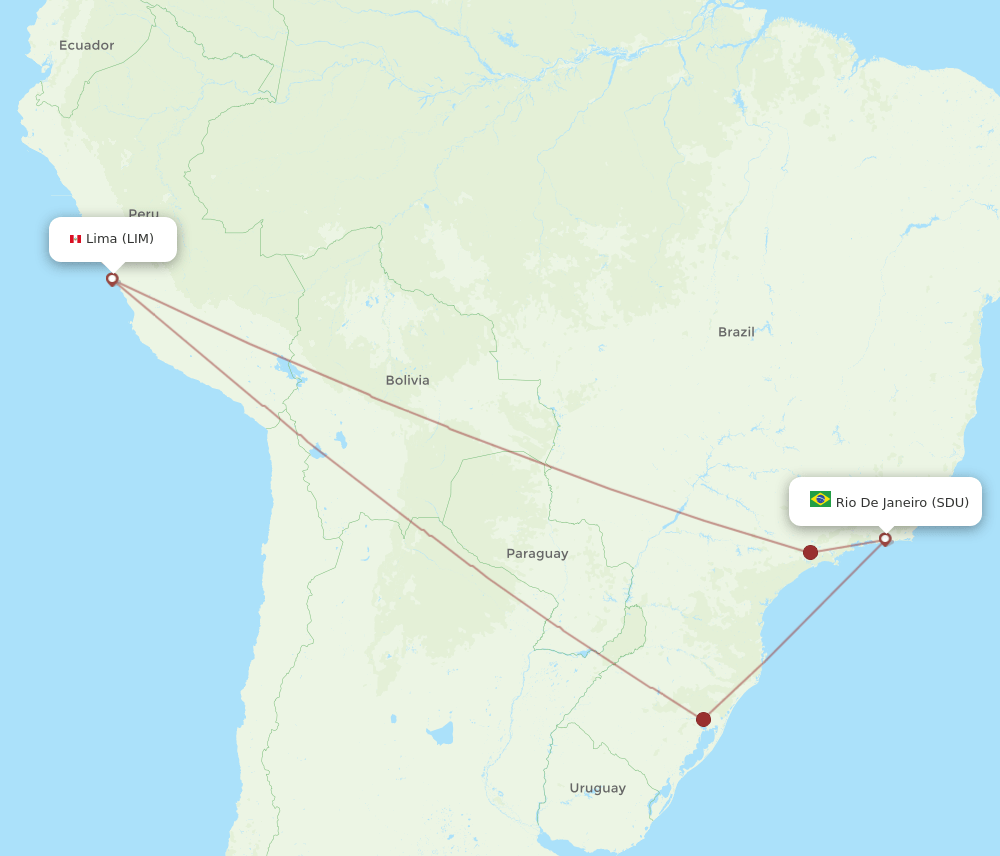 LIM-SDU flight routes