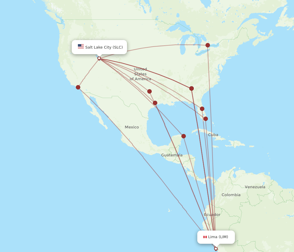 LIM-SLC flight routes