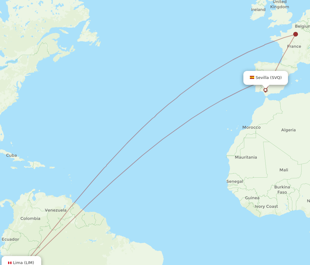 LIM-SVQ flight routes