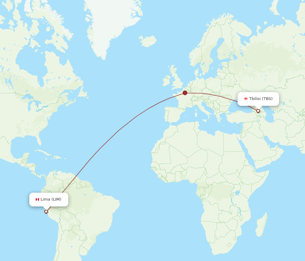 LIM-TBS flight routes