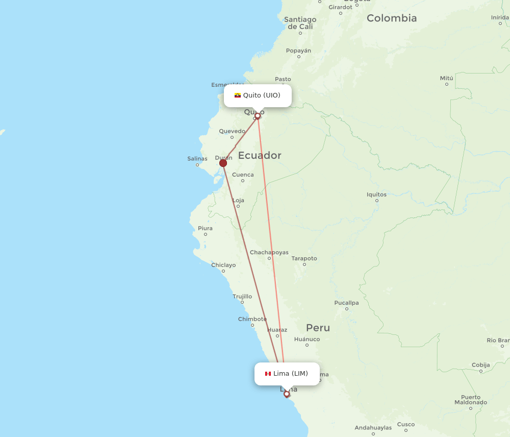 LIM-UIO flight routes