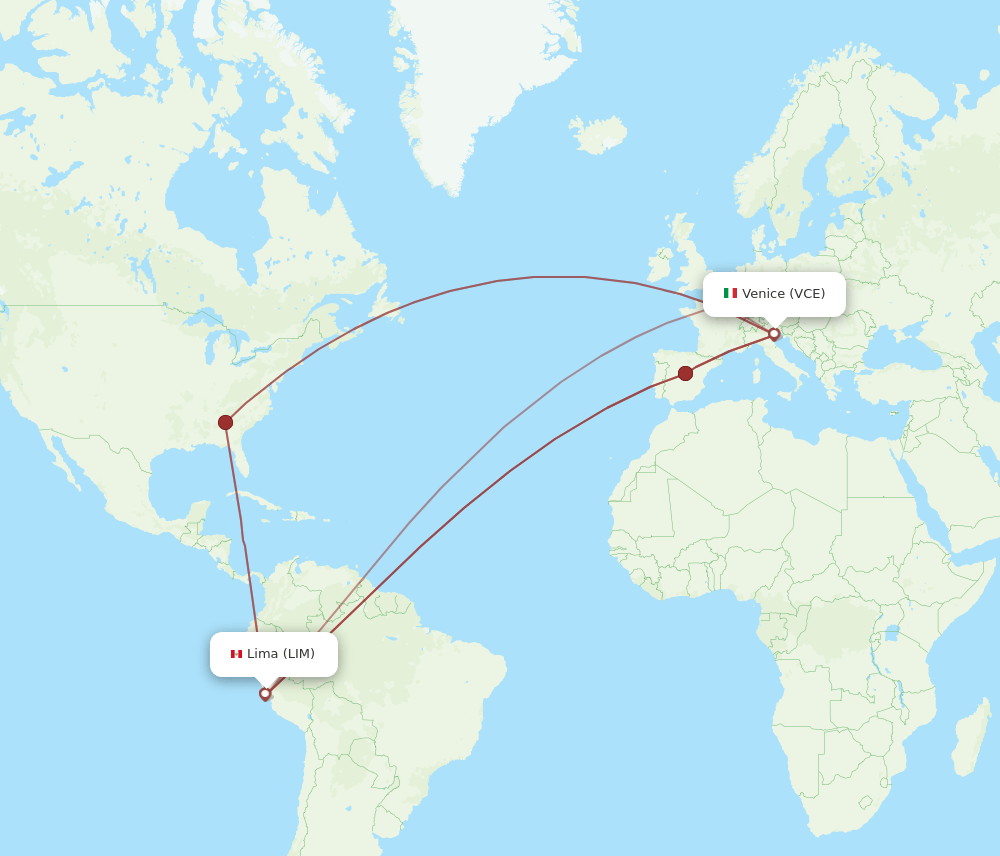 LIM-VCE flight routes