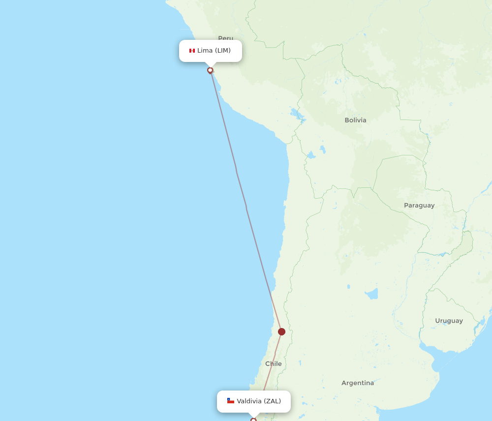 LIM to ZAL flights and routes map