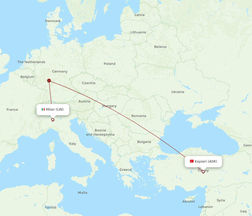 LIN-ASR flight routes