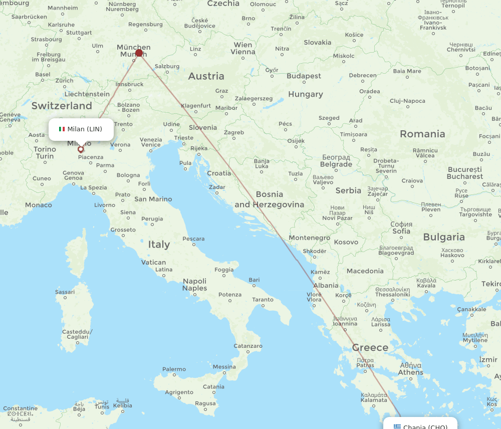 LIN-CHQ flight routes