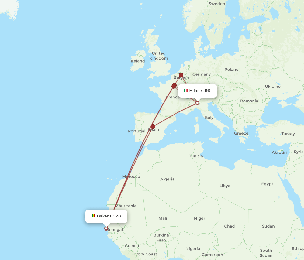LIN-DSS flight routes