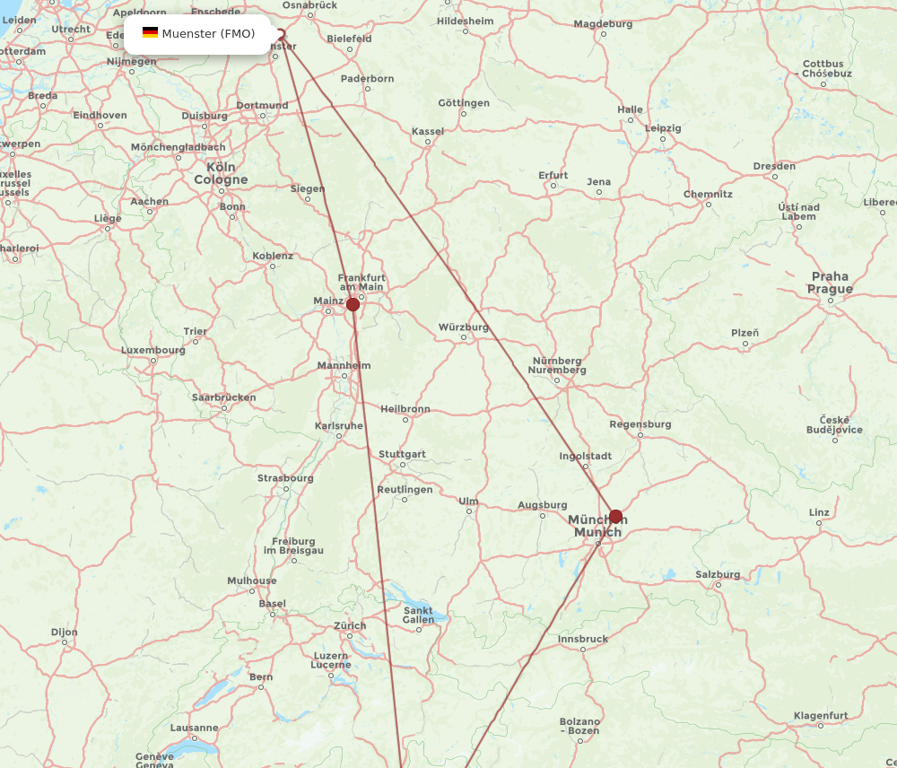 LIN-FMO flight routes