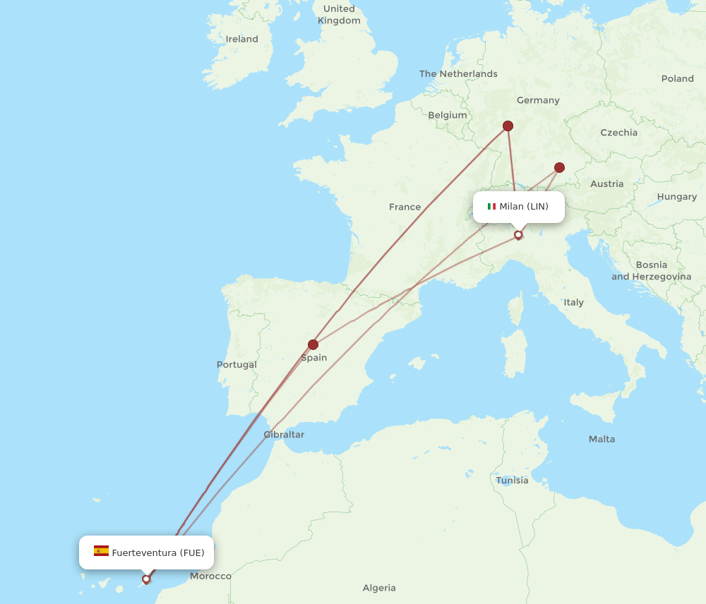 LIN-FUE flight routes
