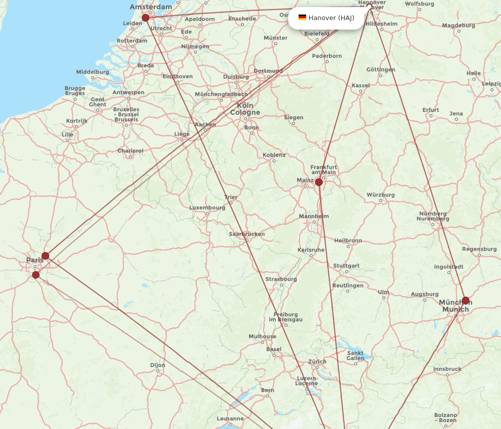LIN-HAJ flight routes