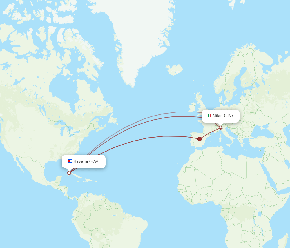 LIN-HAV flight routes