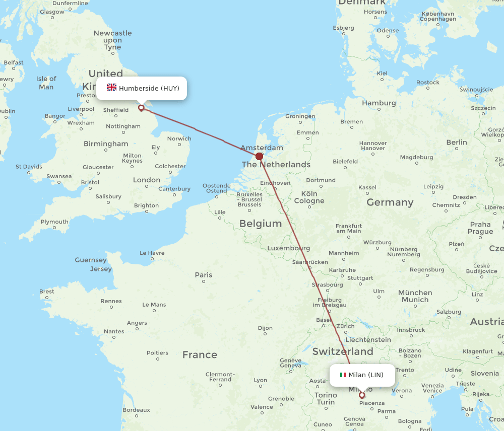 LIN-HUY flight routes