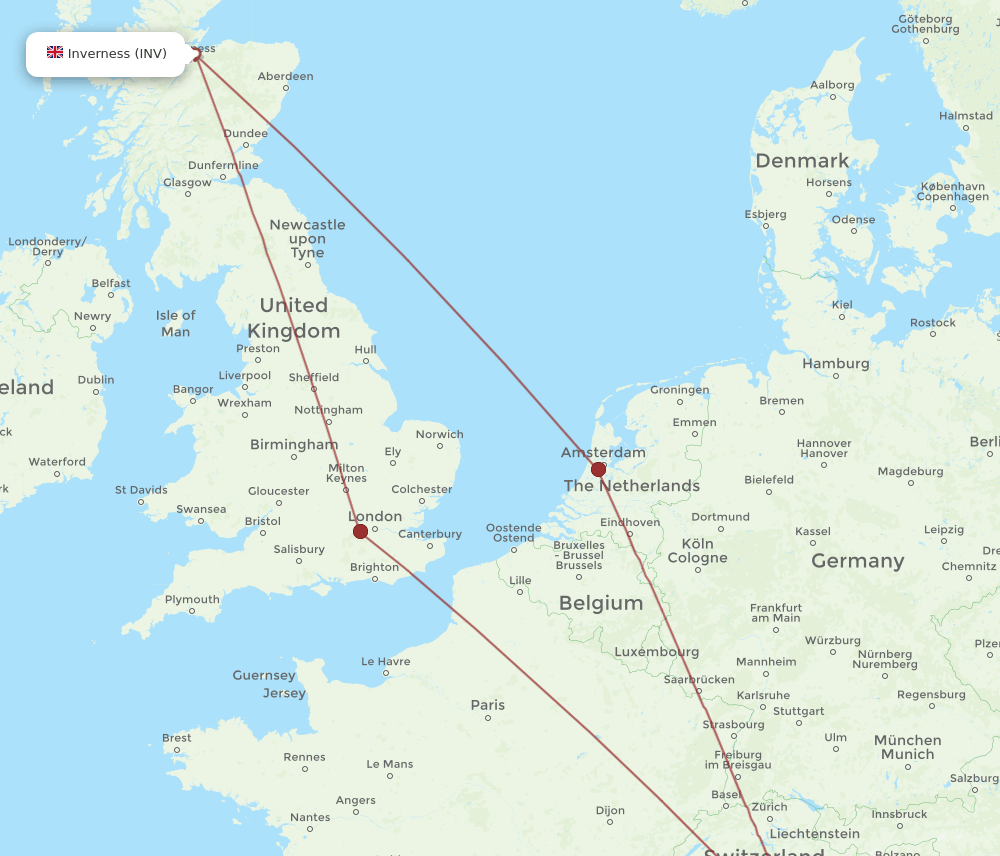 LIN-INV flight routes