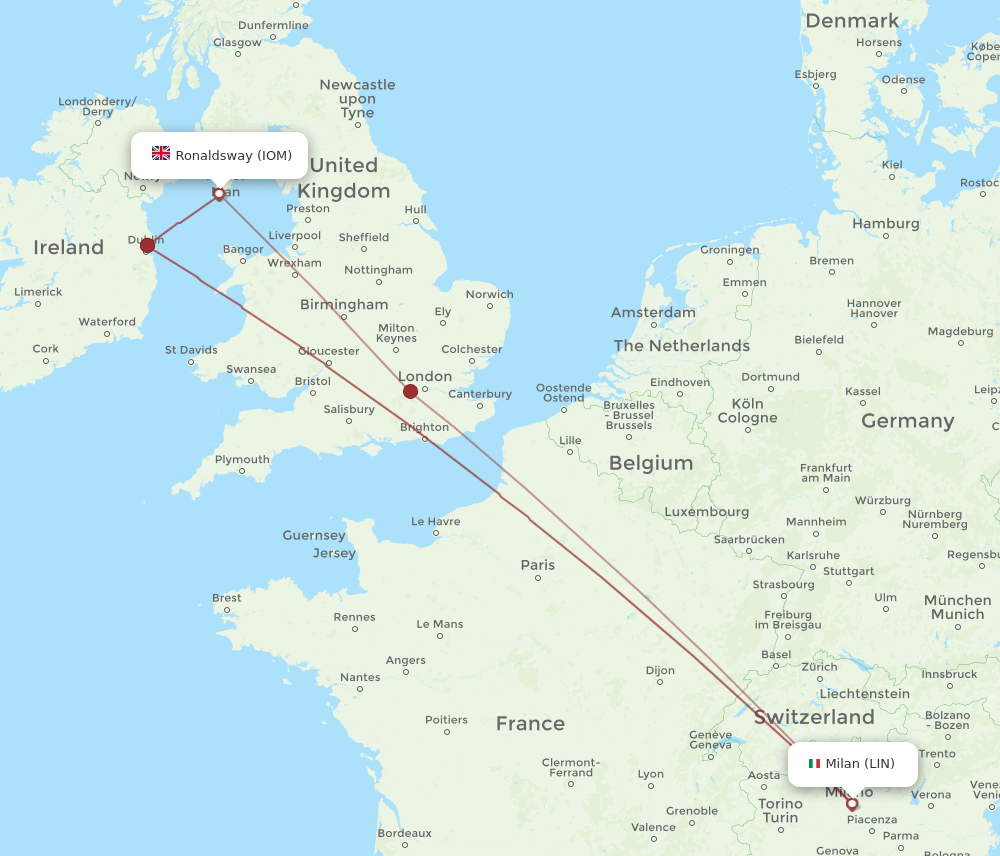 LIN-IOM flight routes