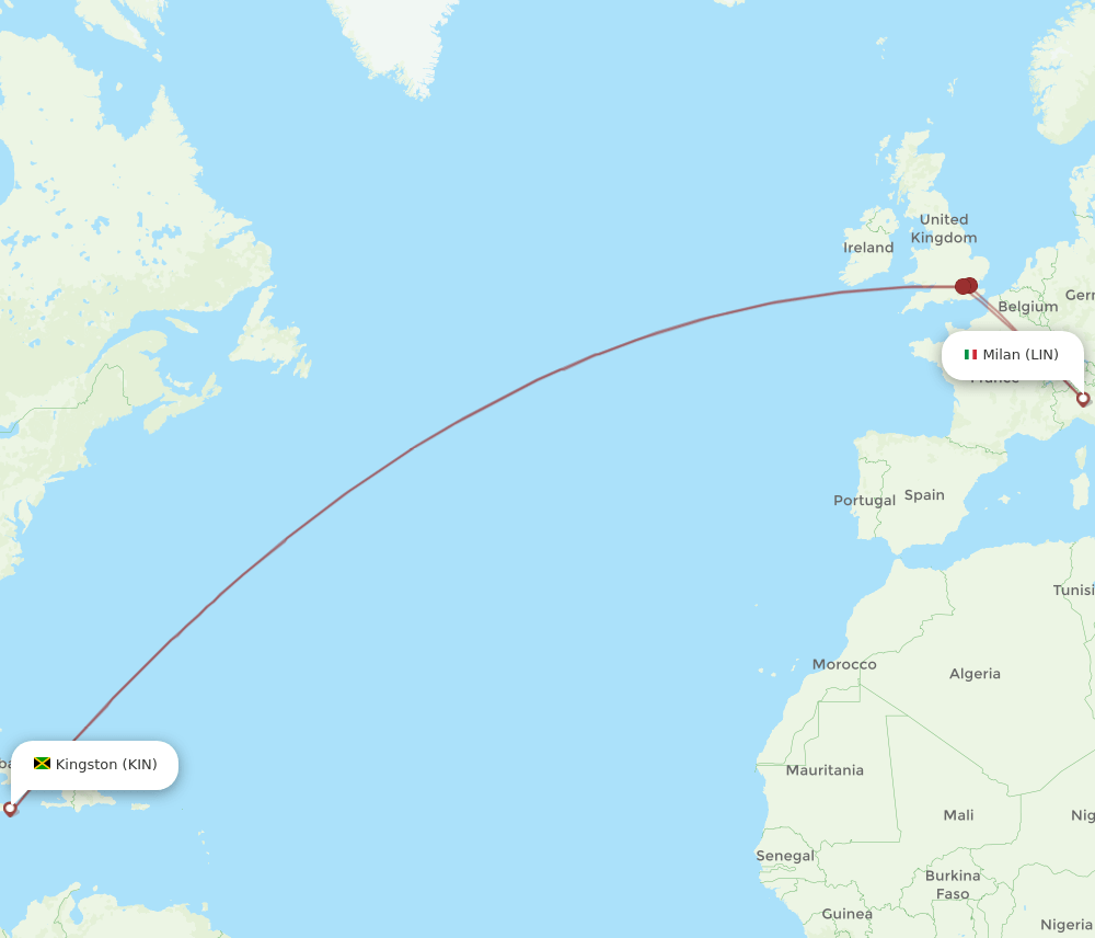 LIN-KIN flight routes