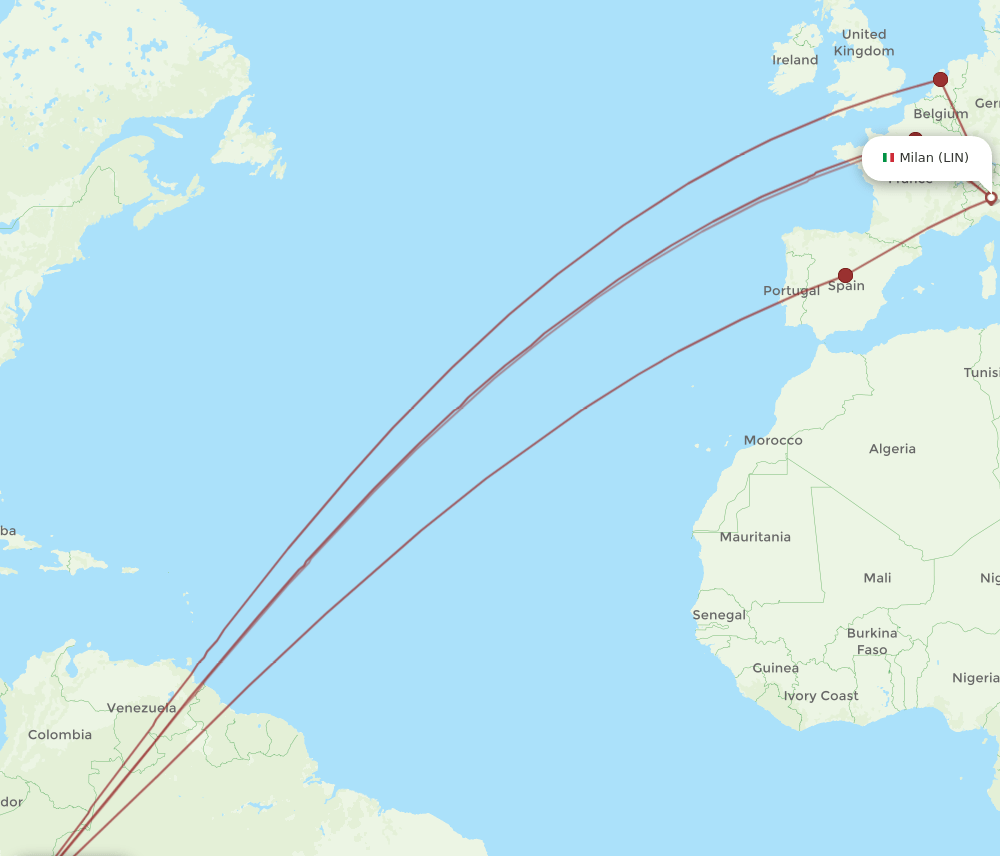 LIN-LIM flight routes