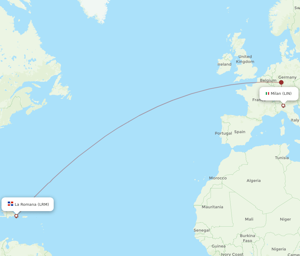 LIN-LRM flight routes
