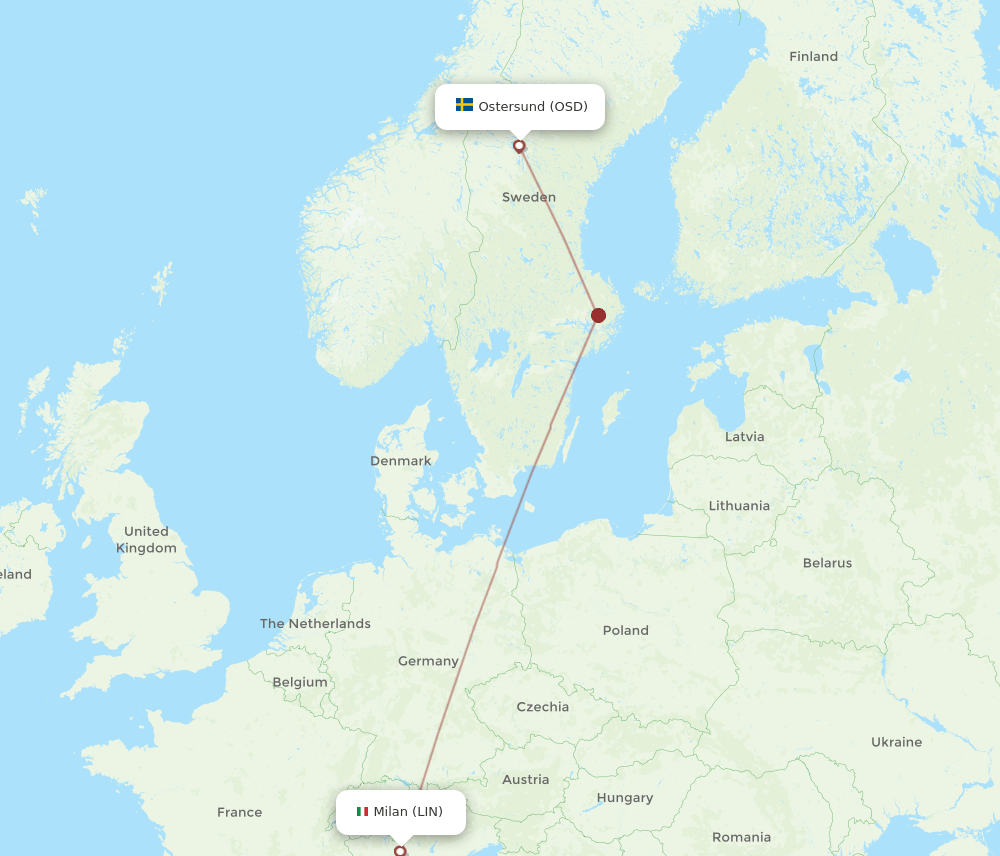 LIN-OSD flight routes