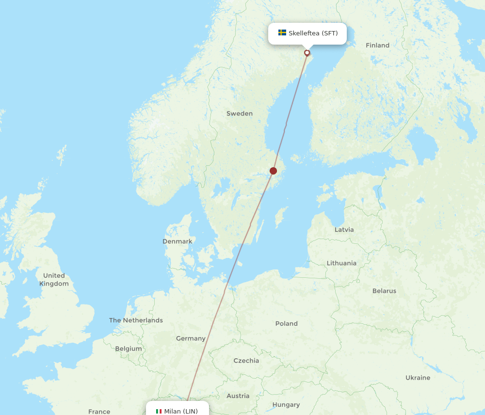 LIN-SFT flight routes