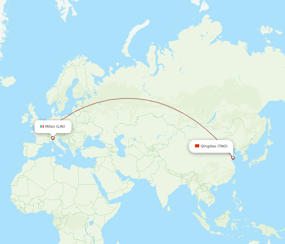 LIN-TAO flight routes