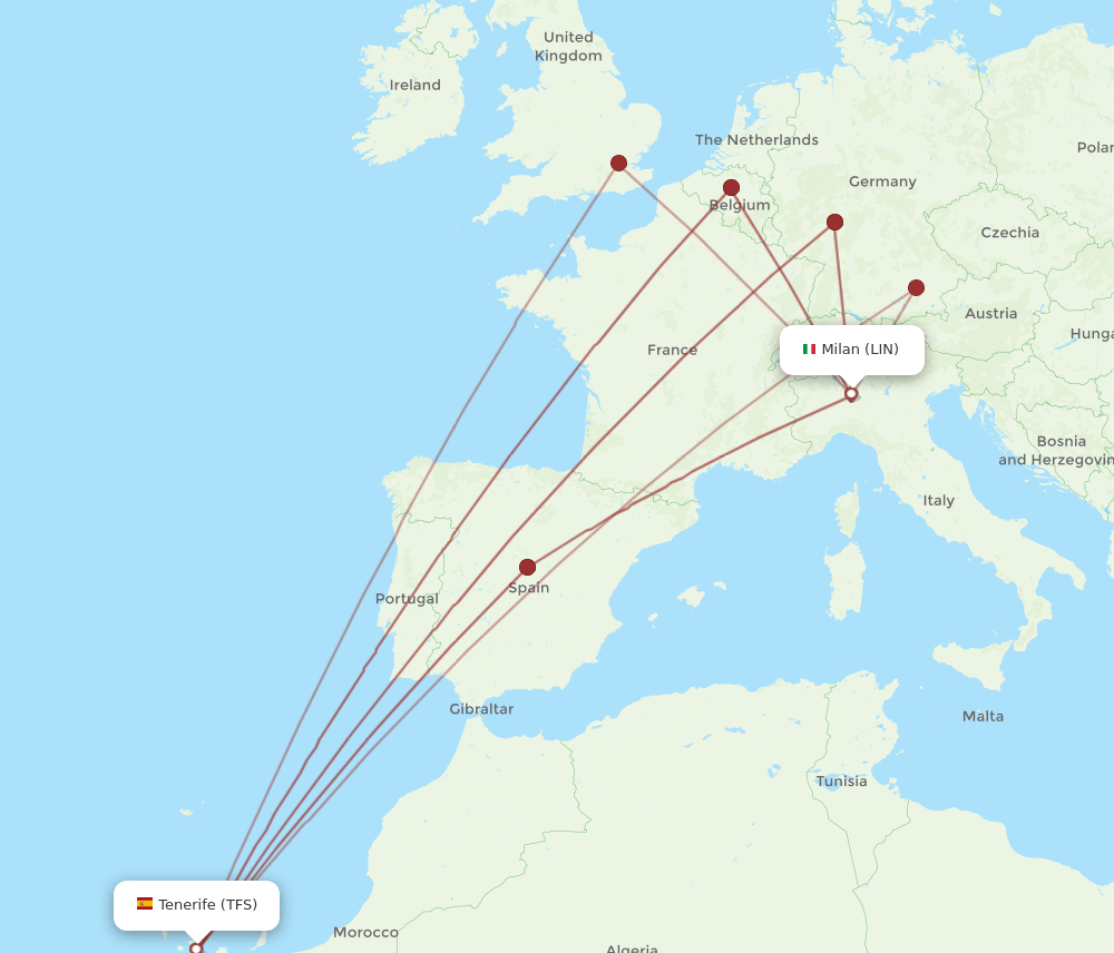 LIN-TFS flight routes