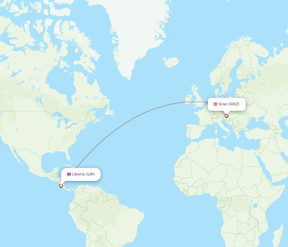 LIR-GRZ flight routes