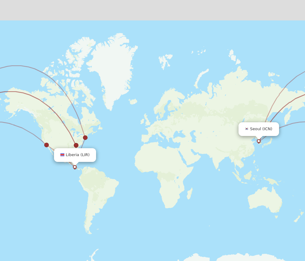 LIR-ICN flight routes
