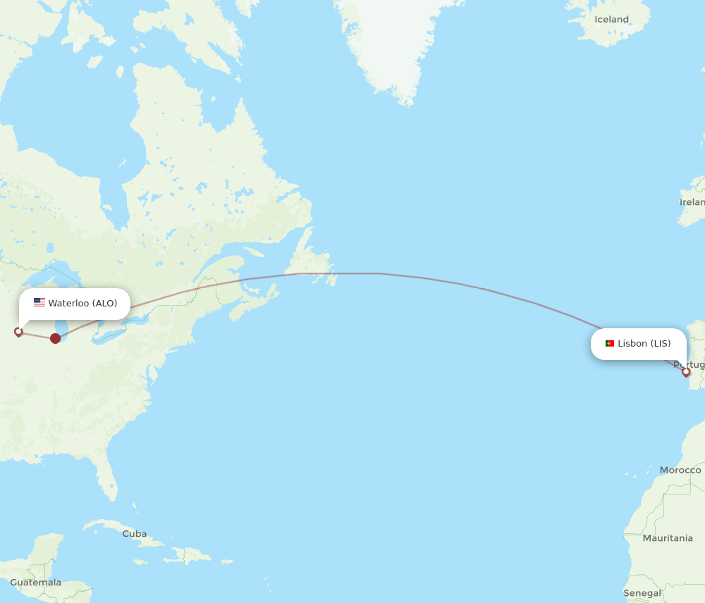 LIS-ALO flight routes