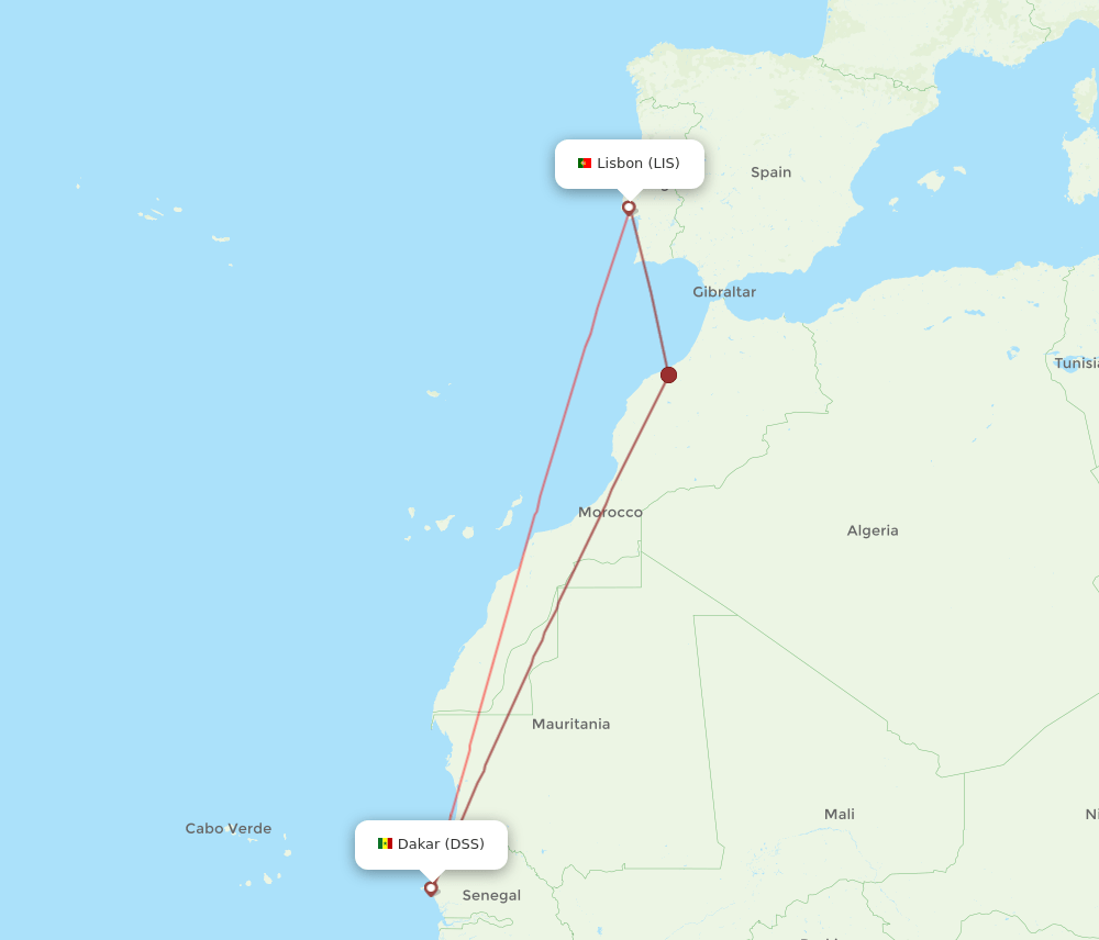 LIS-DSS flight routes