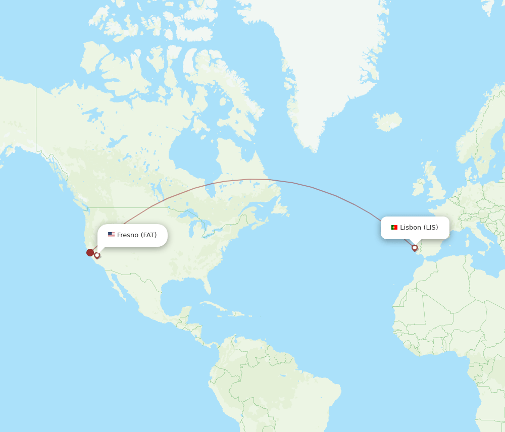 LIS-FAT flight routes