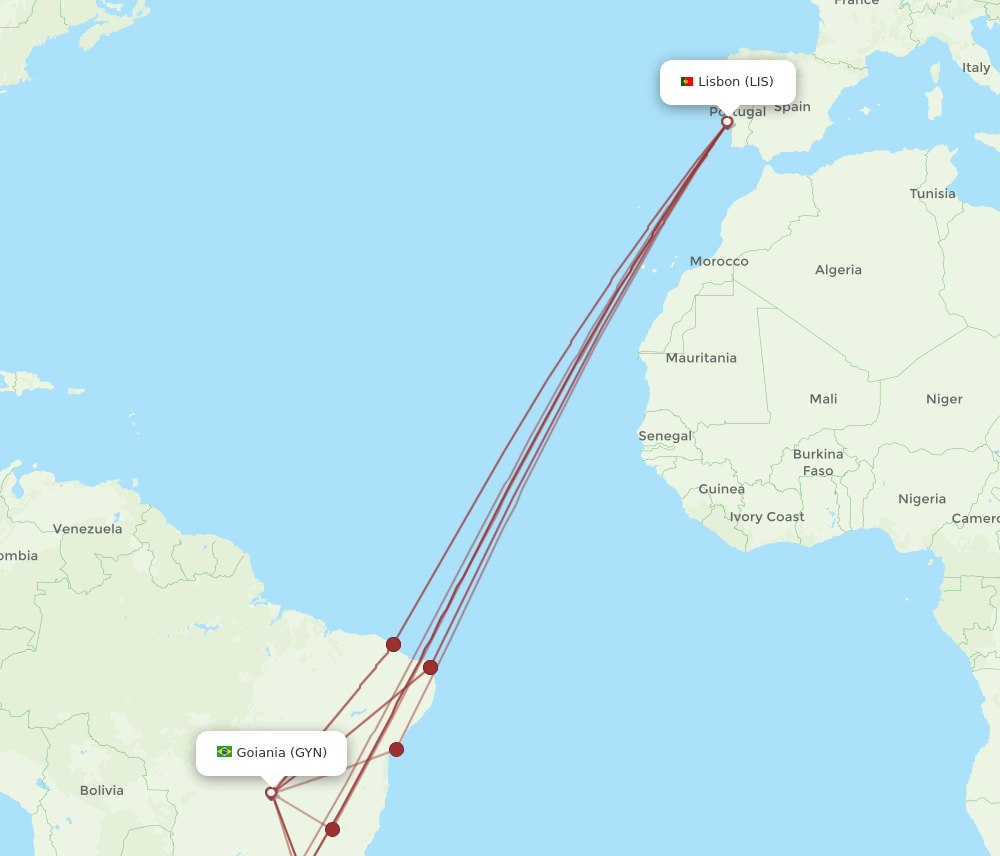 LIS-GYN flight routes
