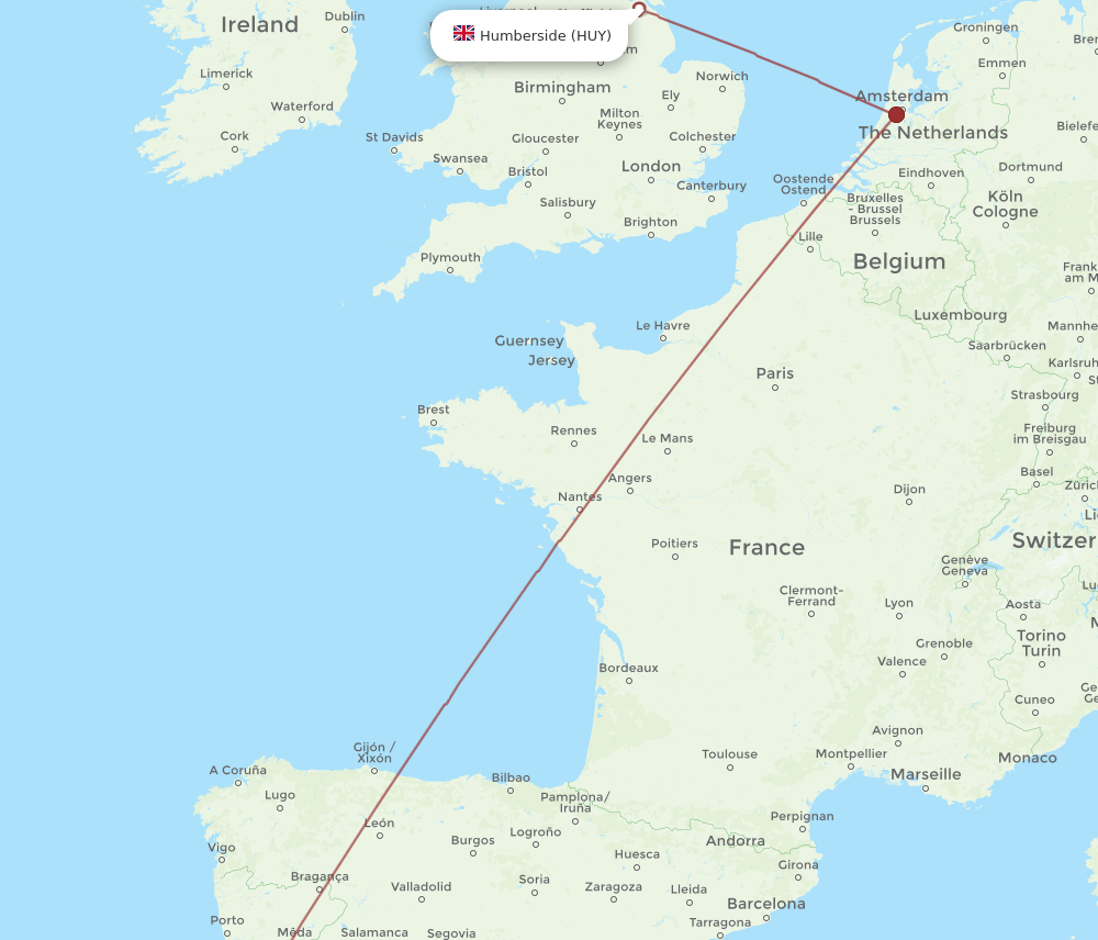 LIS-HUY flight routes