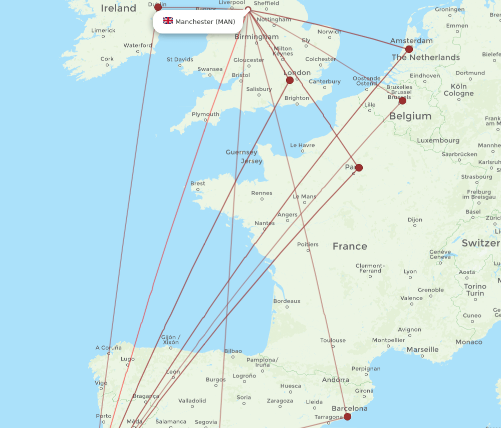 LIS-MAN flight routes