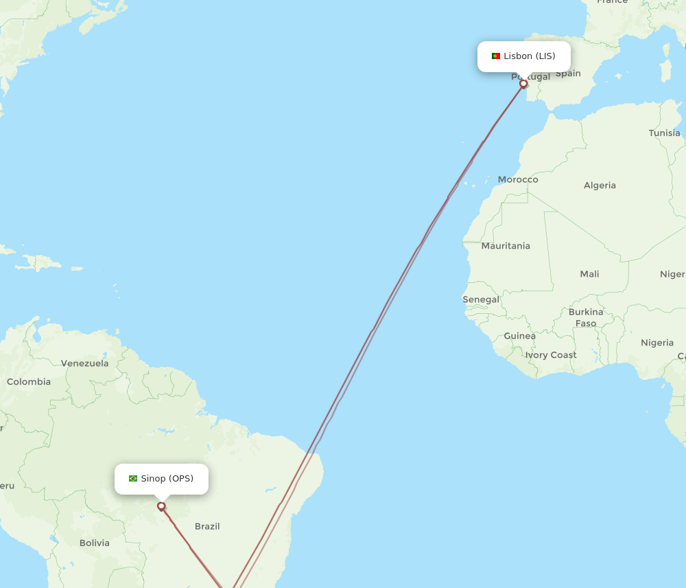 Flights from sinop to lisbon ops to lis flight routes
