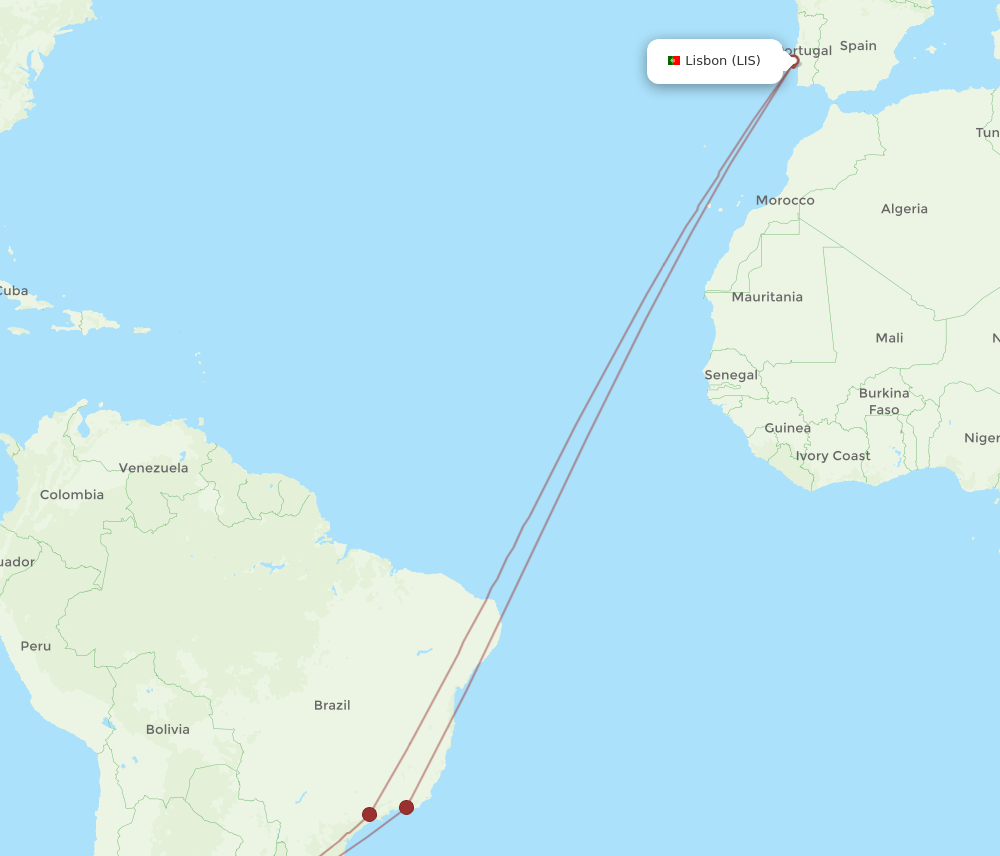 LIS-ROS flight routes