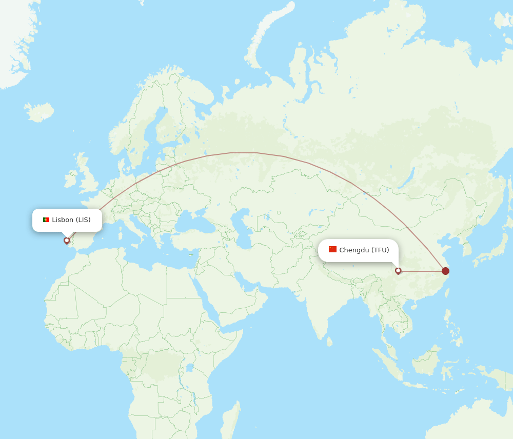 LIS-TFU flight routes